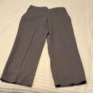 Alfred Dunner Charcoal Textured Pants